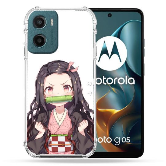 Coque Renforcée Pour Motorola G05 / E15 Manga Demon Slayer Nezuko