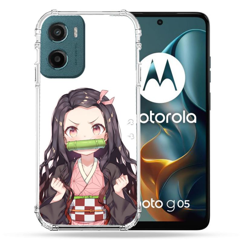 Coque Renforcée Pour Motorola G05 / E15 Manga Demon Slayer Nezuko