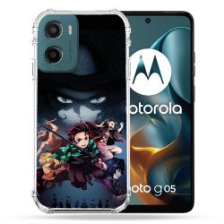 Coque Renforcée Pour Motorola G05 / E15 Manga Demon Slayer Noir