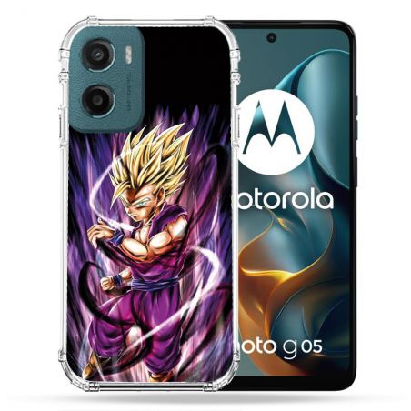 Coque Renforcée Pour Motorola G05 / E15 Manga Dragon Ball Sangohan Violet