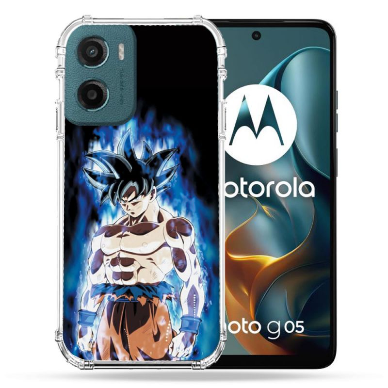 Coque Renforcée Pour Motorola G05 / E15 Manga Dragon Ball Sangoku Noir