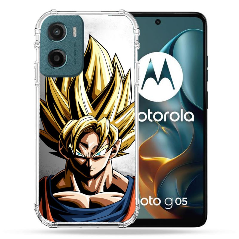 Coque Renforcée Pour Motorola G05 / E15 Manga Dragon Ball Sangoku Portrait