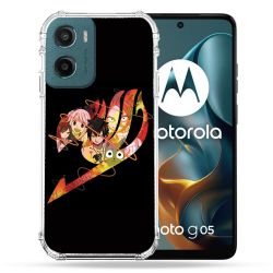 Coque Renforcée Pour Motorola G05 / E15 Manga Fairy Tail Logo Noir