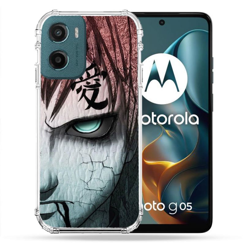 Coque Renforcée Pour Motorola G05 / E15 Manga Naruto Gaara