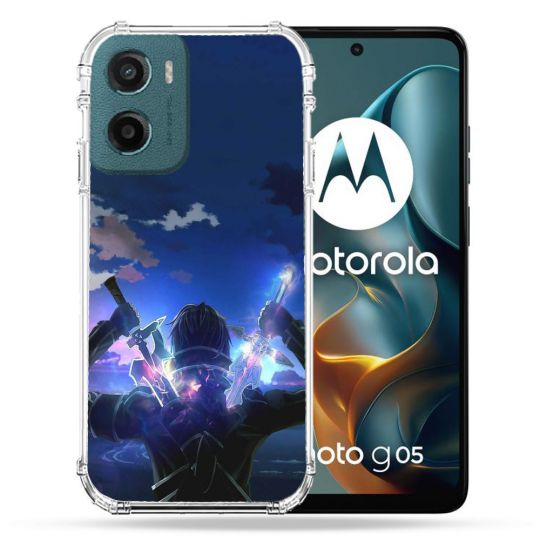 Coque Renforcée Pour Motorola G05 / E15 Manga SAO sword Art Online Epee