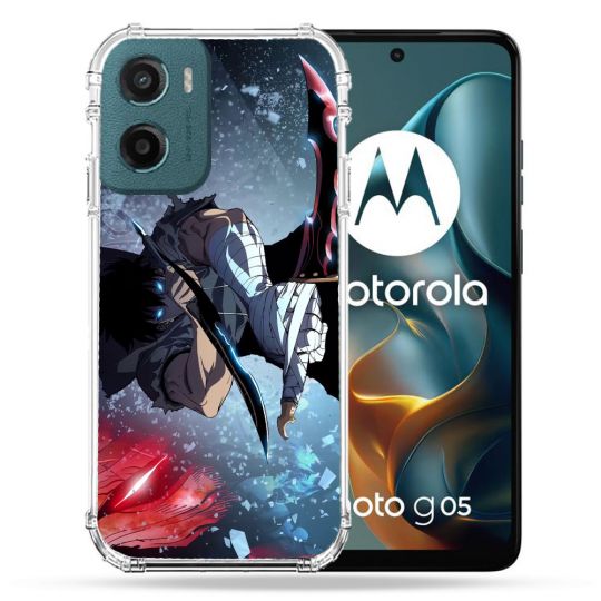 Coque Renforcée Pour Motorola G05 / E15 Manga Solo Leveling Sung Epee