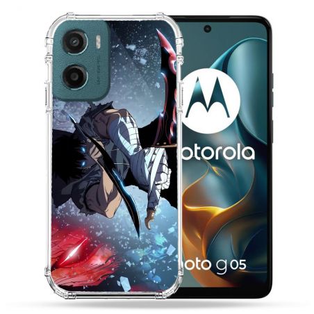 Coque Renforcée Pour Motorola G05 / E15 Manga Solo Leveling Sung Epee