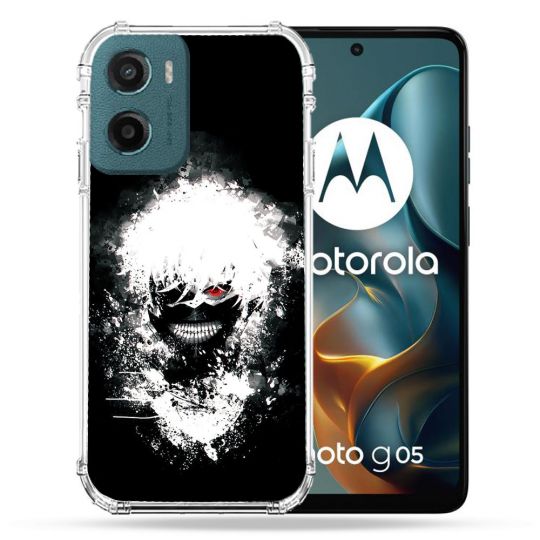 Coque Renforcée Pour Motorola G05 / E15 Manga Tokyo Ghoul Kaneki Tag