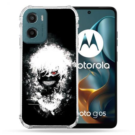 Coque Renforcée Pour Motorola G05 / E15 Manga Tokyo Ghoul Kaneki Tag
