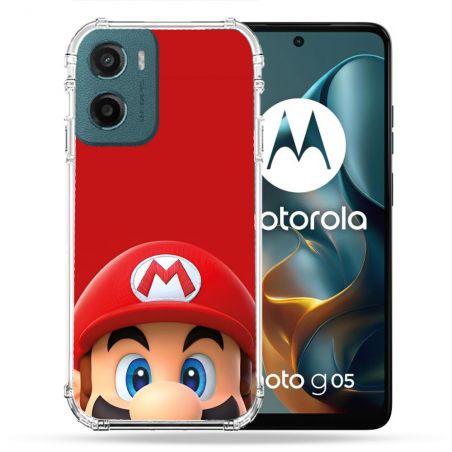 Coque Renforcée Pour Motorola G05 / E15 Mario Rouge