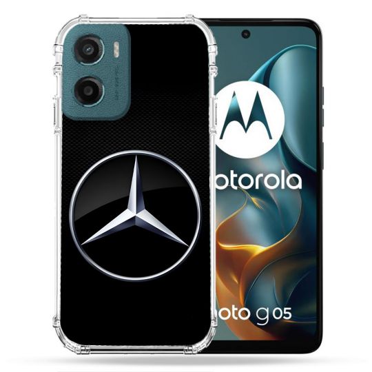 Coque Renforcée Pour Motorola G05 / E15 Mercedes Carbone