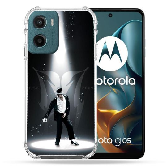 Coque Renforcée Pour Motorola G05 / E15 Michael Jackson Noir
