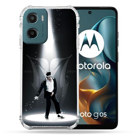Coque Renforcée Pour Motorola G05 / E15 Michael Jackson Noir