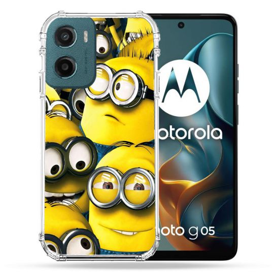 Coque Renforcée Pour Motorola G05 / E15 Minions Groupe