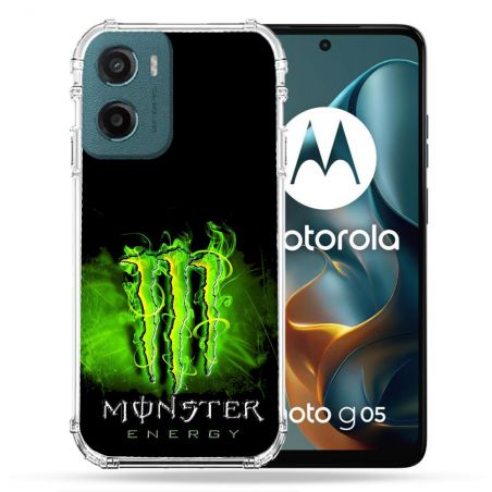Coque Renforcée Pour Motorola G05 / E15 Monster Energy Vert