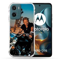Coque Renforcée Pour Motorola G05 / E15 Musique Johnny Hallyday Moto
