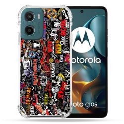 Coque Renforcée Pour Motorola G05 / E15 Musique Rock Groupe