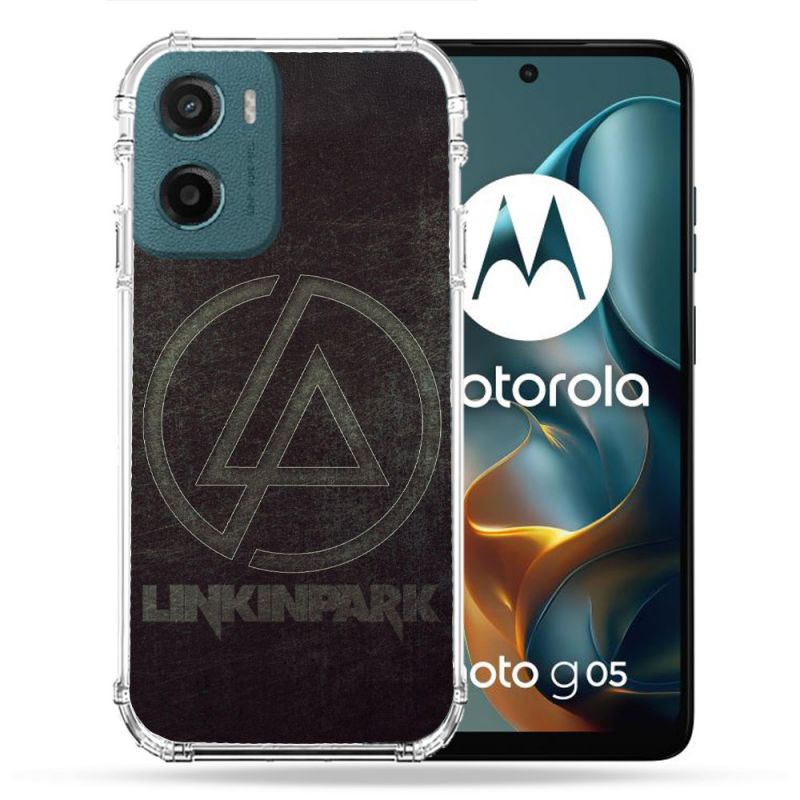Coque Renforcée Pour Motorola G05 / E15 Musique Rock Linkin Park