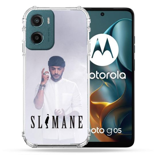 Coque Renforcée Pour Motorola G05 / E15 Musique Slimane Blanc