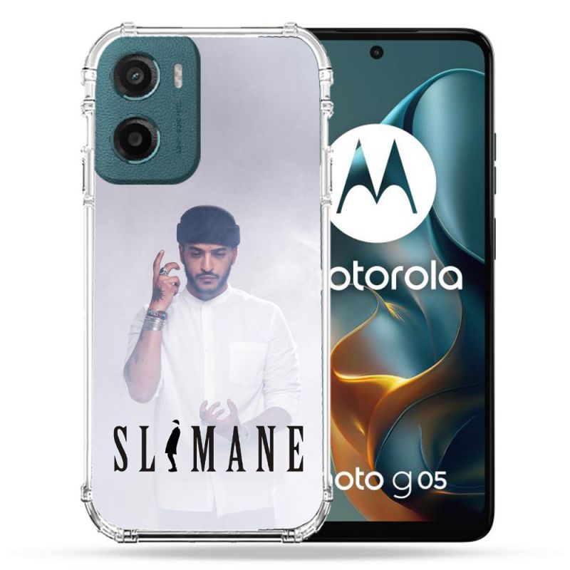 Coque Renforcée Pour Motorola G05 / E15 Musique Slimane Blanc