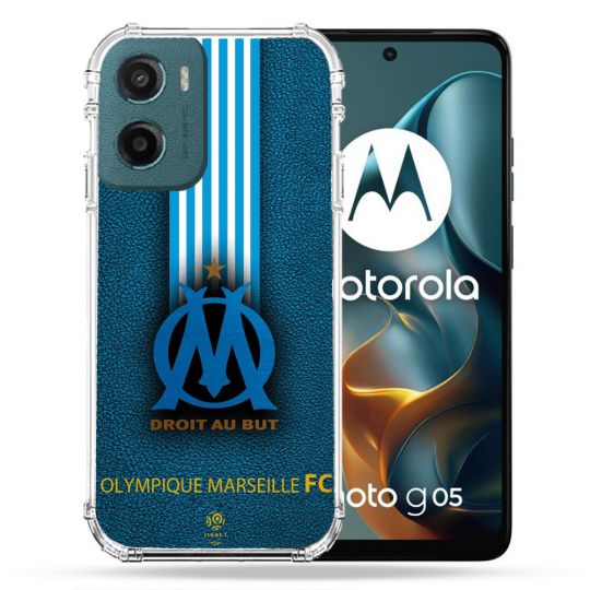 Coque Renforcée Pour Motorola G05 / E15 Olympique Marseille OM Bande