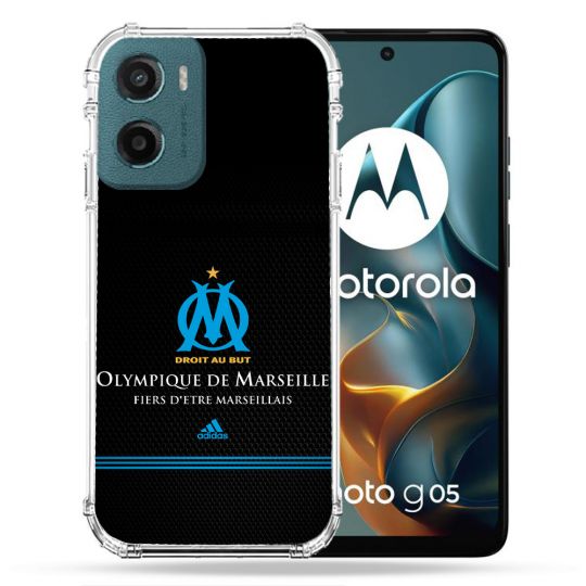 Coque Renforcée Pour Motorola G05 / E15 Olympique Marseille OM Fier etre Marseillais