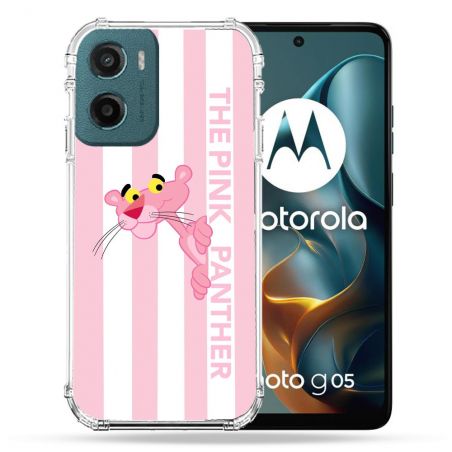 Coque Renforcée Pour Motorola G05 / E15 Panthere Rose