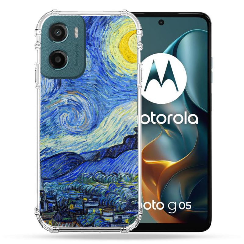 Coque Renforcée Pour Motorola G05 / E15 Peinture La nuit étoilée