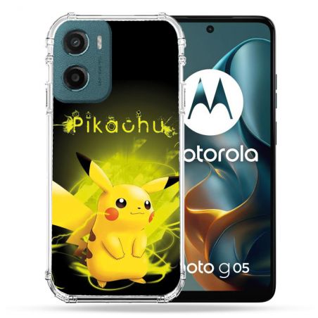 Coque Renforcée Pour Motorola G05 / E15 Pokemon Pikachu Eclair