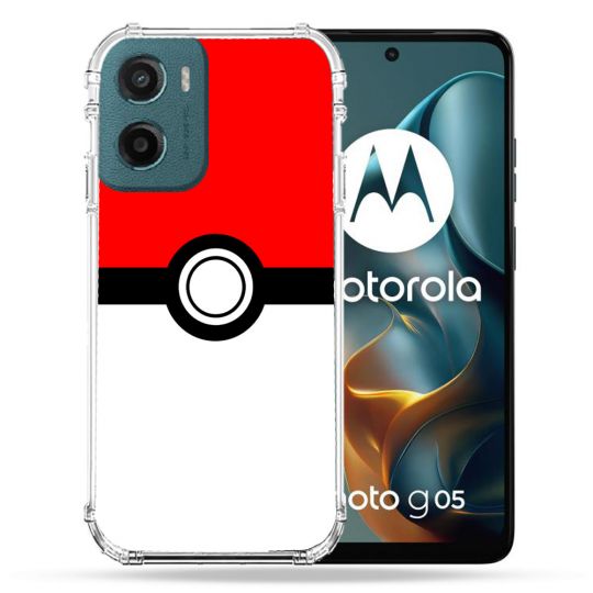 Coque Renforcée Pour Motorola G05 / E15 Pokemon Pokeball