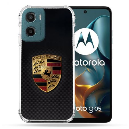 Coque Renforcée Pour Motorola G05 / E15 Porsche Carbone
