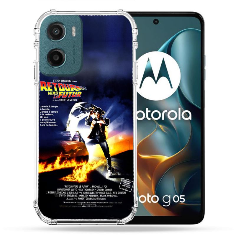 Coque Renforcée Pour Motorola G05 / E15 Retour Vers Le Futur Affiche