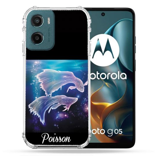 Coque Renforcée Pour Motorola G05 / E15 Signe Zodiaque 2 Poisson