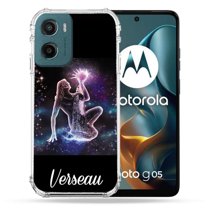 Coque Renforcée Pour Motorola G05 / E15 Signe Zodiaque 2 Verseau