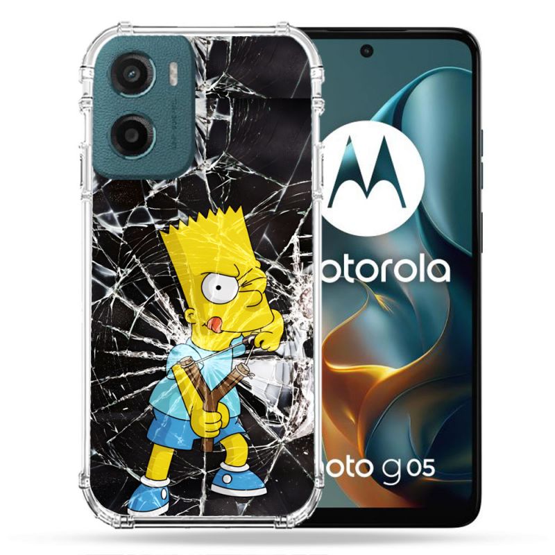 Coque Renforcée Pour Motorola G05 / E15 Simpson Bart
