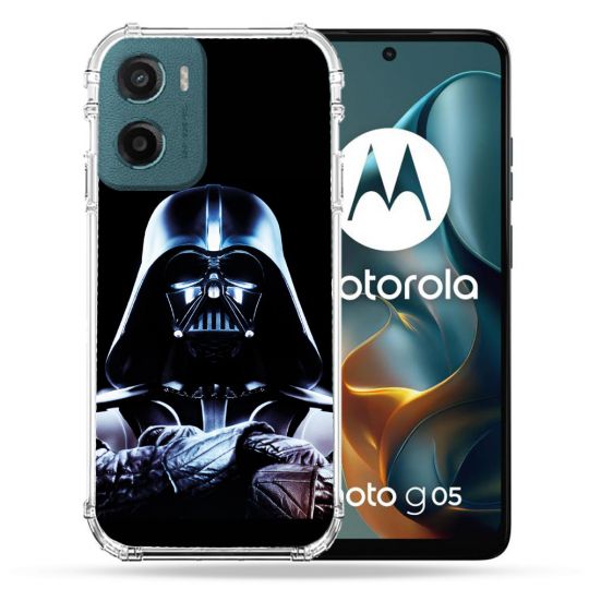 Coque Renforcée Pour Motorola G05 / E15 Star Wars - Dark Vador Noir