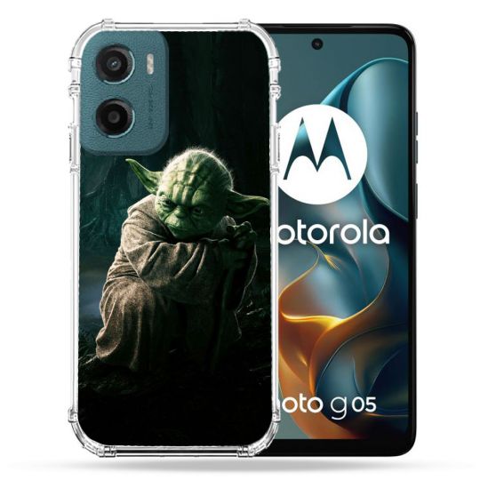 Coque Renforcée Pour Motorola G05 / E15 Star Wars - Yoda sombre
