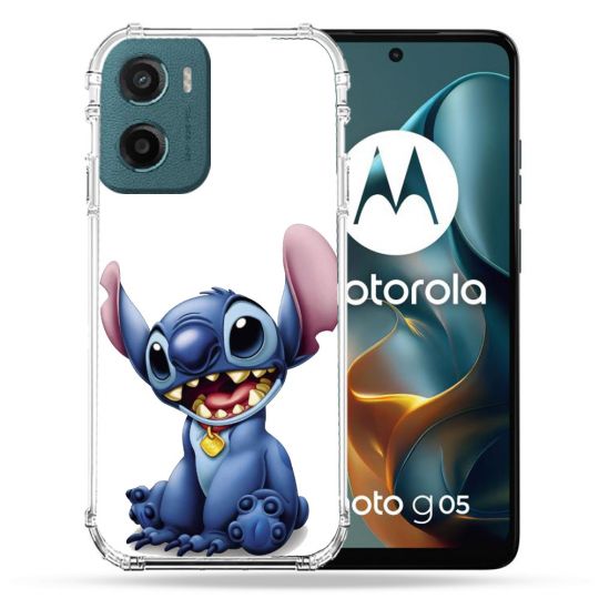 Coque Renforcée Pour Motorola G05 / E15 Stitch Blanc