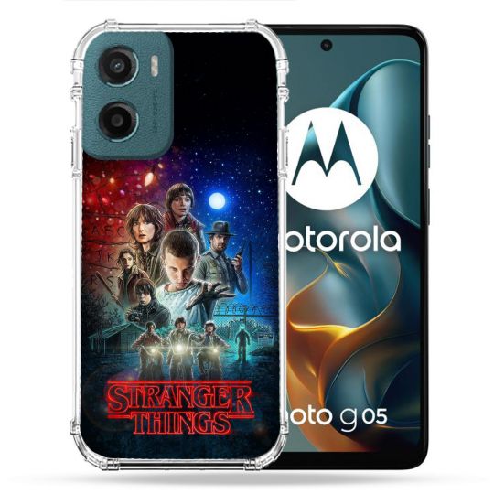 Coque Renforcée Pour Motorola G05 / E15 Stranger Things Affiche 1