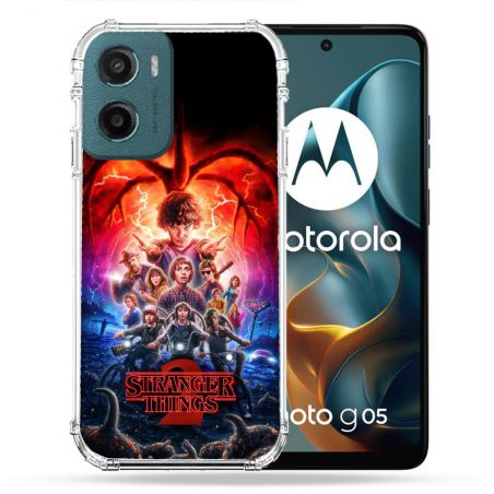 Coque Renforcée Pour Motorola G05 / E15 Stranger Things Affiche 2