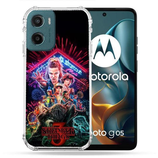 Coque Renforcée Pour Motorola G05 / E15 Stranger Things Affiche 3
