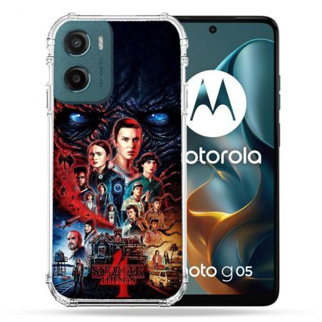 Coque Renforcée Pour Motorola G05 / E15 Stranger Things Affiche 4