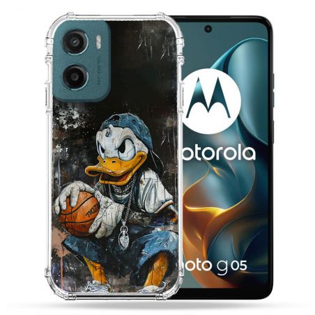Coque Renforcée Pour Motorola G05 / E15 Street Art Donald Duck
