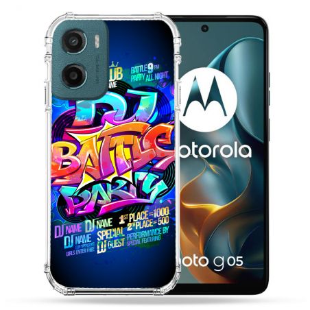 Coque Renforcée Pour Motorola G05 / E15 Street Art Rap