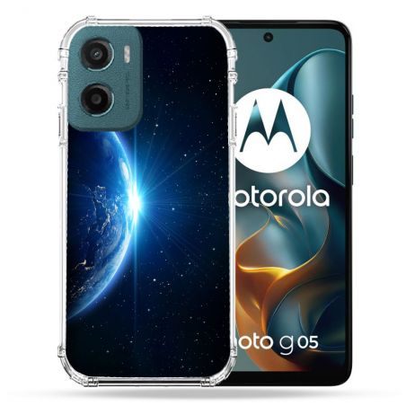 Coque Renforcée Pour Motorola G05 / E15 Univers Planete Terre