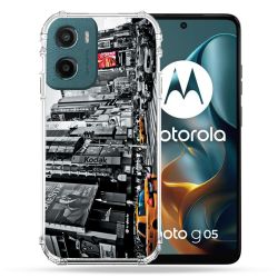 Coque Renforcée Pour Motorola G05 / E15 Voyage Amerique USA New York Taxi