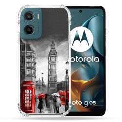 Coque Renforcée Pour Motorola G05 / E15 Voyage Angleterre Londres Vintage
