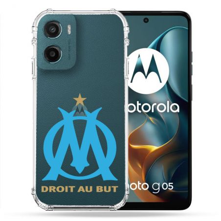 Coque Renforcée Transparente Pour Motorola G05 / E15 Foot Olympique Marseille OM