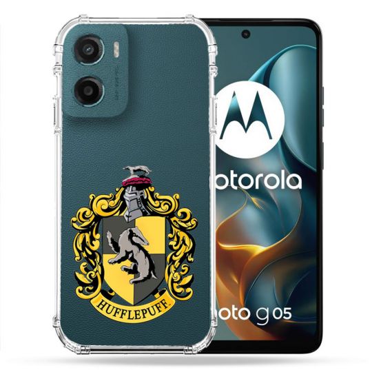 Coque Renforcée Transparente Pour Motorola G05 / E15 Harry Potter Hufflepuff