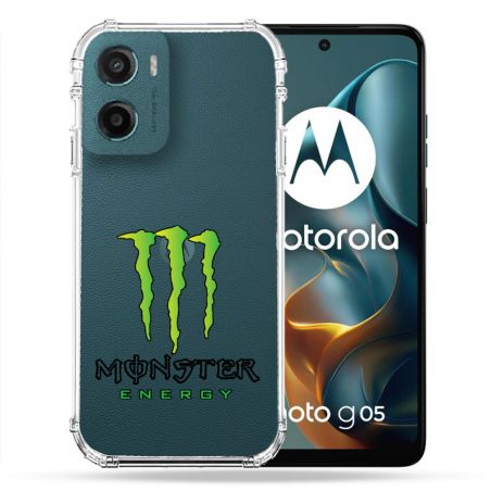 Coque Renforcée Transparente Pour Motorola G05 / E15 Monster Energy